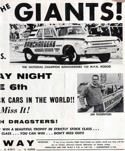 Detroit Dragway - 1964 Ramchargers From Tom Kasch (newer photo)